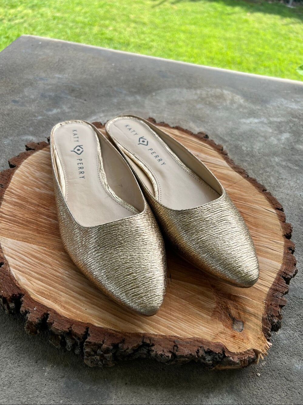 Katy Perry The Kyra Ballet Flat Mule Champagne Size 9